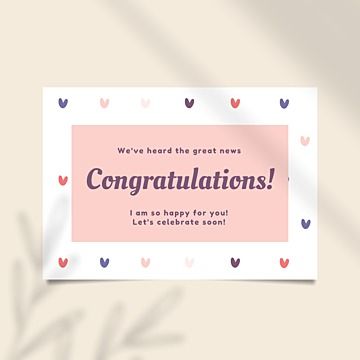 Congratulation Card Design, Greeting Card Congratulation, Ideas Cenas, Congratulations Template, Congratulations Card Design, Success Background, Cute Congratulations Card, Cute Congratulations, Congrats Cards