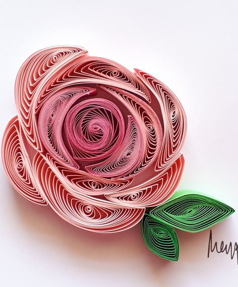 #QuillingByAslim #quilling #paperart #rose #pinky #art #quilledpaperart #quilledart #handmade Teknik Quilling, Quilled Roses, Diy Quilling Crafts, Quilling Flower Designs, Quilled Cards, Quilling Letters, Neli Quilling, Quilling Pattern, Quilled Flowers