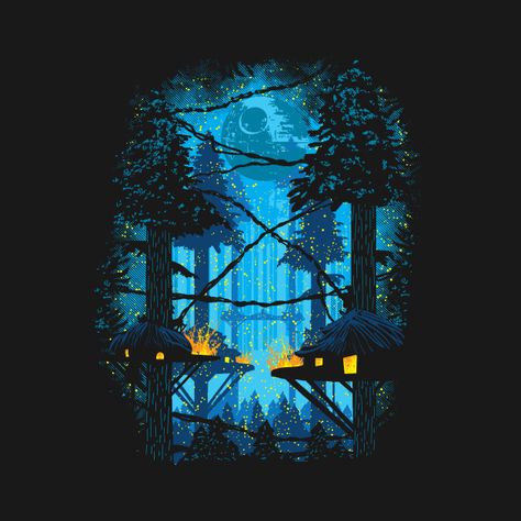 Check out this awesome 'Ewok+Village' design on @TeePublic! Star Wars Endor, Ewok Village, Morkie Dogs, Christmas Tree With Gifts, Movie Star, Star Wars Art, Eiffel Tower Inside, Dog Tshirt, Good Company