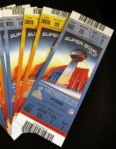 Super Bowl tickets stubs - Super Bowl XLVI ticket stub. #NFL #SuperBowl #Championship #SuperBowlTickets Superbowl Aesthetic, Super Bowl Tickets, Nfl Superbowl, Lucas Oil Stadium, Team Schedule, Nfl Stadiums, Super Bowl Nfl, Football Ticket, Makeup List