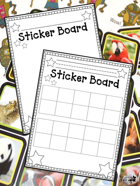 Stick to Good Behavior: Sticker Board Classroom Management Motivator - Fluttering Through the Grades Behavior Sticker Chart, Sticker Chart Printable, Toddler Behavior Management, Sack Dresses, Slp Organization, Age Appropriate Chores For Kids, Sticker Board, Behavior Management System, Board Classroom