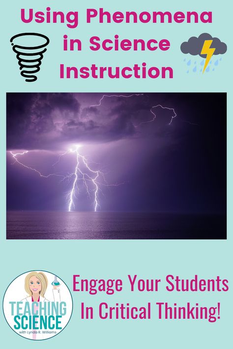 How to use phenomena in science instruction to get kids to particpate in critical thinking. Phenomena is an excellent starting point for asking questions and engaging students in thinking skills. Perfect for Utah SEEd 3D science! Science Phenomena, Science Teaching Strategies, Seed Science, Critical Thinking Questions, Science Questions, 4th Grade Science, 5th Grade Science, Earth And Space Science, Science Ideas