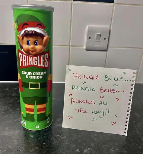 Brookies Cookies, Kindness Elves, Rachel Johnson, Pringles Can, Awesome Elf On The Shelf Ideas, Xmas Elf, Elf Fun, Elf Ideas, Sour Cream And Onion