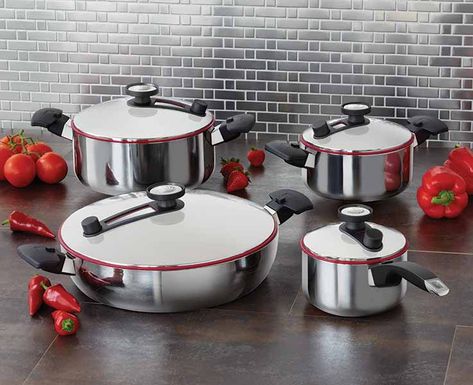 The Innove™, 8 Piece Special Set is versatile that helps you cook easier, quicker and is built to last a life time. Royal Prestige, Cooking Without Oil, Paella Pan, Cooking Temperatures, Family Cooking, Induction Cooktop, Cooking Method, Kitchen Utensils Gadgets, Healthy Cooking