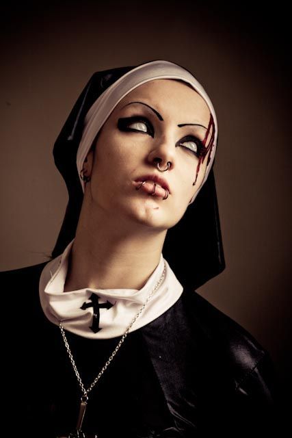 Satanic Nuns - Yahoo Image Search results Gothic Nun, Marilyn Monroe Artwork, Ladies Of Metal, Model Tattoo, Cd Cover Design, Gothic Tattoo, Real Tattoo, Beautiful Dark Art, Gothic Beauty