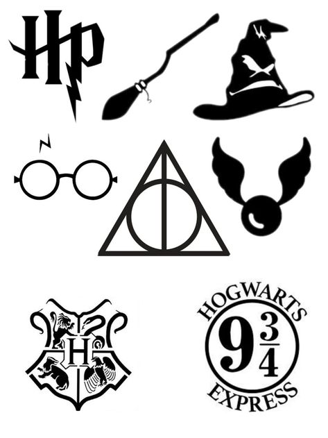 Harry Potter Svg Free, Harry Potter Stencils, Logo Harry Potter, Harry Potter Tattoo Sleeve, Harry Potter Silhouette, Harry Potter Symbols, Harry Potter Nails, Harry Potter Svg, Harry Potter Logo