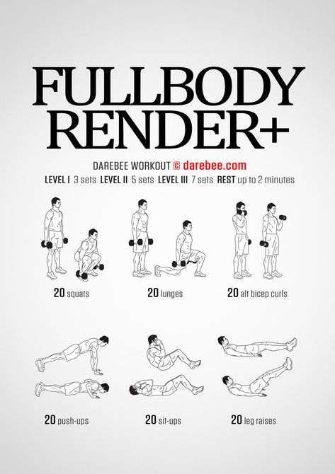 Fullbody Render Plus Hero Workouts, Exercise Chart, Superhero Workout, Dumbell Workout, Full Body Workout Routine, Fitness Challenges, Health Workout, Accountability Partner, Body Challenge