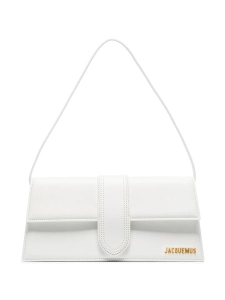 Le Bambino Long leather shoulder bag from JACQUEMUS featuring white, leather, gold-tone logo lettering,…. Color:white. Material:Leather #adv womens #bags #shoulder #handbags # Jaquemus2020 Bag, Small White Handbag, Jacquemus Le Bambino Long, Small Bags Fashion, Long Shoulder Bag, Jacquemus Bags, Stile Blair Waldorf, White Shoulder Bags, Jacquemus Bag