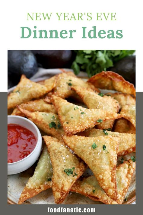 Guacamole Wontons Picture New Years Hors Doeuvres Easy, New Year’s Eve Party Dinner, New Years Eve Menu Ideas Dinners, New Years Eve Meals, New Years Eve Recipes Dinners, New Year’s Eve Dinners, New Years Eve Food Ideas Dinners, New Year’s Eve Dinner, New Year’s Eve Party Food