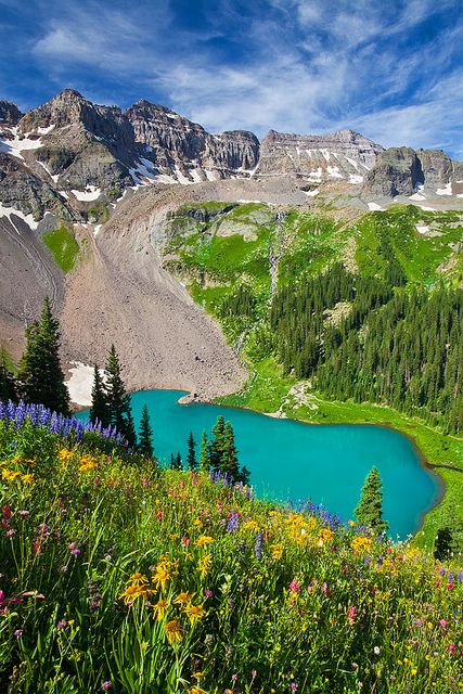 Blue Lake, Sneffels Range of San Juan Mountains, Colorado San Juan Mountains Colorado, Scenery Beach, Phuket Island, Mountains Colorado, San Juan Mountains, Image Nature, Adventure Vacation, Nature Scenery, Blue Lake