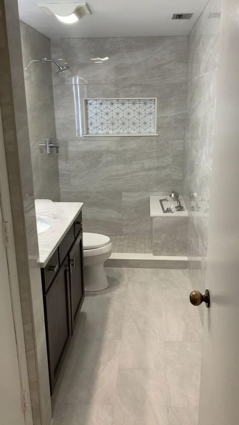 Porcelain Tile walls in a small bathroom in 2022 | Small bathroom interior, Small washroom design, Washroom design Small Washroom Design, Bathroom Inspo Interior Design, Small Space Bathroom Design, Toilet And Bathroom Design, Bathroom Design Styles, Tile Walls, Simple Bathroom Remodel, Bathroom Interior Design Modern, Small Bathroom Layout