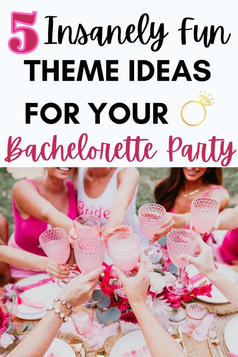 Say goodbye to those overused and outdated bachelorette party themes and check out our five bachelorette party themes. The bach party themes are fun and unique and will allow for a memeorable girl's night. Bach Party Themes, Bachelorette Theme Ideas, Bachelorette Theme, Adult Party Themes, Girls Night Party, Bachelorette Themes, Bachelorette Party Bride, Bachelorette Outfits, Bachelorette Party Themes