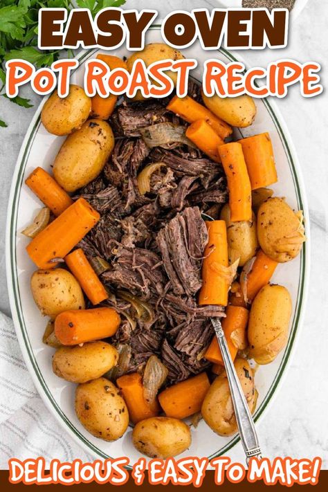 Roast In Dutch Oven, Tender Chuck Roast, Oven Roast Beef, Dutch Oven Pot Roast, Delicious Pot Roast, Dutch Oven Beef, Oven Pot Roast, Roast Gravy, Sunday Dinners