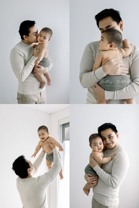 Father's Day Pictures, Father And Baby Photoshoot, Baby And Dad Photos, Daddy And Baby Photo Shoot, Dad And Baby Photoshoot, Holding Baby Poses Drawing, Dad And Baby Pictures, Dad And Son Photography, Baby Mom Dad Photography