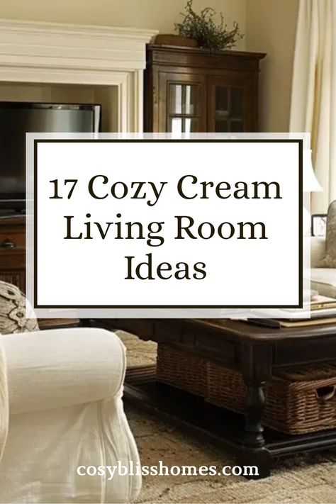 Explore these 17 cozy cream living room ideas featuring stylish designs and inspirations. This pin showcases cream decor blended with dark wood furniture to create inviting spaces, using just one image to showcase the beauty. Face To Face Sofas Living Room, Cream On Cream Living Room, 1930 Living Room Ideas, Hgtv Living Room Ideas, Living Room Cream Couch Decor, Neutral Living Room With Stone Fireplace, Sofa Against Wall Living Room, Modern Timeless Living Room, Living Room With Sectional Ideas