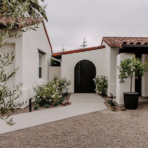 Front Yard Courtyard Ideas, Front Yard Courtyard Ideas Entrance, Mediterranean Yard, Front Yard Courtyard, Southern California Home, Courtyard Ideas, Modern Mediterranean, Front Yard Design, Budget Garden