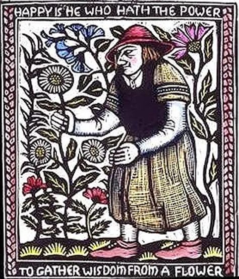 Flower Woodcut, Garden Sayings, Hedge Witchery, Printmaking Inspiration, Woodcut Prints, Woodcut Print, Hedge Witch, Garden Quotes, Flower Essences