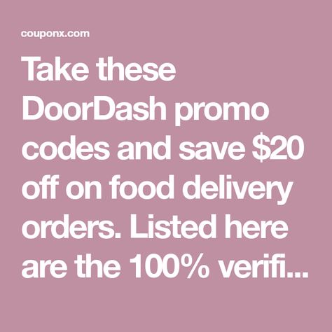 Take these DoorDash promo codes and save $20 off on food delivery orders. Listed here are the 100% verified 10%, 15% coupons available for this week. Promo Codes For Doordash 2023, Promo Codes For Doordash, Uber Eats Promo Code 2023, Doordash Promo Code, Door Dash Promo Code 2023, Doordash Promo Codes 2024, Doordash Promo Codes 2023, Fast Food Places, Make 100 A Day