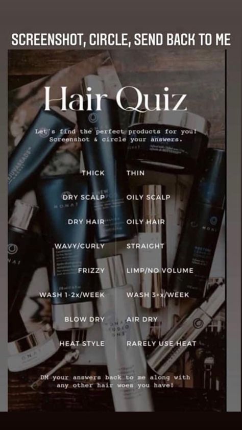 Monat Hair Quiz Template, Monat Hair Quiz, Monat Business, Hair Quiz, Monat Hair, Oily Scalp, Dry Scalp, Oily Hair, Heat Styling Products