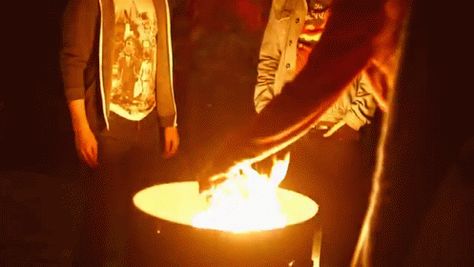 :) GIF - Fire DancingAroundTheCampfire Friends - Discover & Share GIFs Fire Dancing, Around The Campfire, Friends Gif, Group Of Friends, Campfire, Animated Gif, Cool Gifs, Dancing, Texas