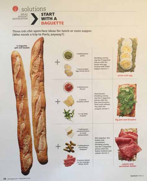 Baguette Open Sandwich, Baggett Sandwich Ideas, Baguette Sandwich Ideas Simple, Uses For Baguette, Buggettes Bread Sandwich, Vegetarian Baguette Sandwich, Baguette Dinner Ideas, French Baguette Sandwich Ideas, Baguette Recipe Ideas Dinners