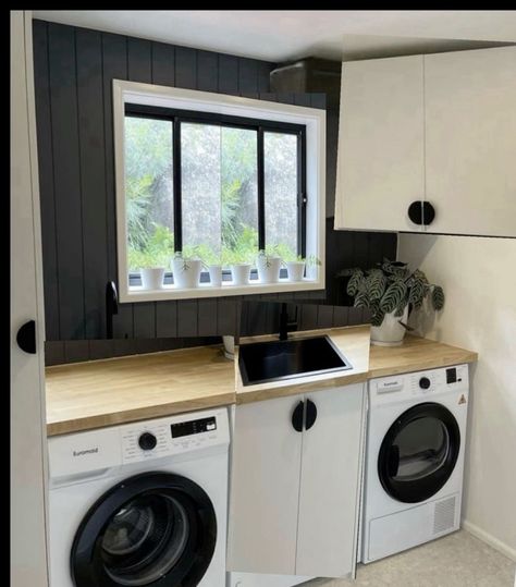 Kaboodle Laundry, Bunnings Laundry, Kaboodle Kitchen, Laundry Cupboard, Laundry Makeover, Laundry Doors, Laundry Nook, Laundry Chute, Laundry Ideas