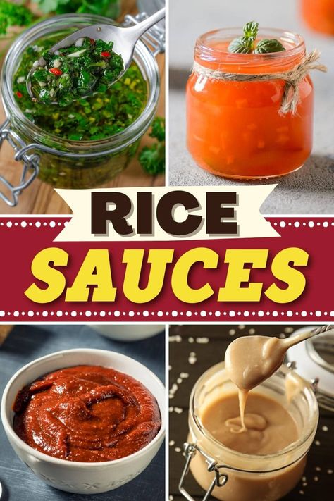 Rice Sauces Rice Sauce Easy, White Rice Sauce Recipes, Rice Sauces Recipes, Rice And Sauce Recipes, Sauces For White Rice, Sweet Sauce For Rice, Saucy Rice, Good Sauce For Rice, Sticky Rice Sauce Recipe