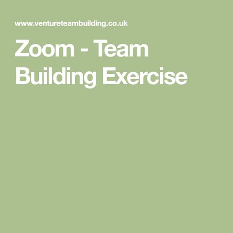 Zoom - Team Building Exercise Group Challenges, Time Management Activities, Small Group Games, Team Building Activity, Fun Group Games, Communication Problems, Team Building Exercises, Building Activities, Brain Exercise