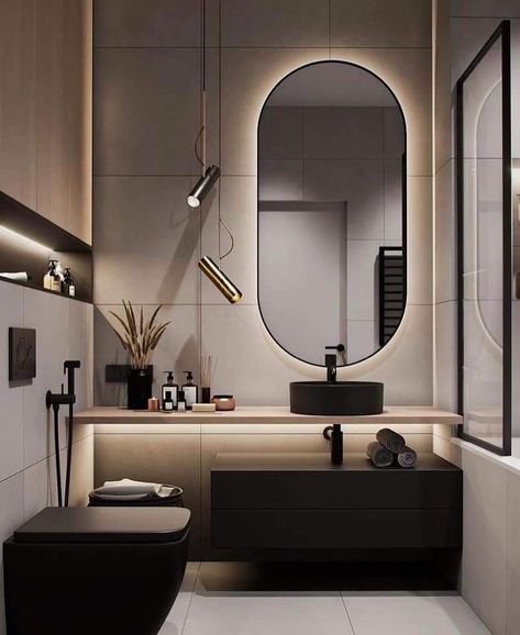 Luxury Modern Bathroom, Modern Luxury Bathroom, Modern Small Bathrooms, Bathroom Inspiration Modern, Bathroom Decor Luxury, Contemporary Bathroom Designs, Washroom Design, Bathroom Design Inspiration, Bathroom Design Decor