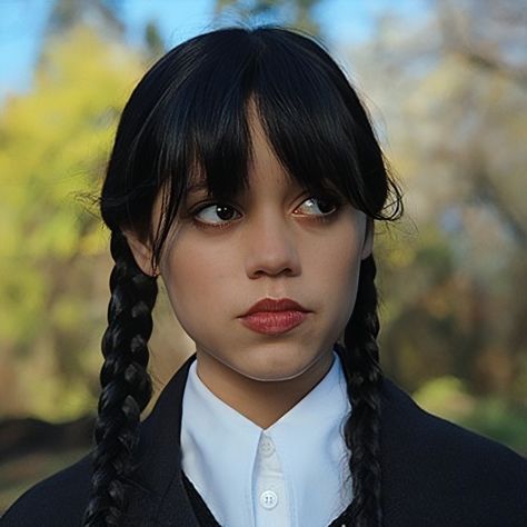 Jenny Ortega Wednesday Addams, Wednesday Icon, Jenny Ortega, Emmett Brown, Famous Twins, Good Wednesday, The Addams Family, Tv Icon, Stuck In The Middle