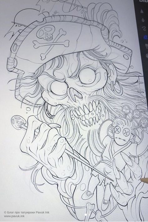 Pirate Tattoo Drawing, Pirate Tattoo Sketch, Pirate Tattoo Design, Cartoon Tattoo Ideas, Animated Shows, Nostalgic 90s, Man Tattoo, Pirate Tattoo, Cartoon Tattoo