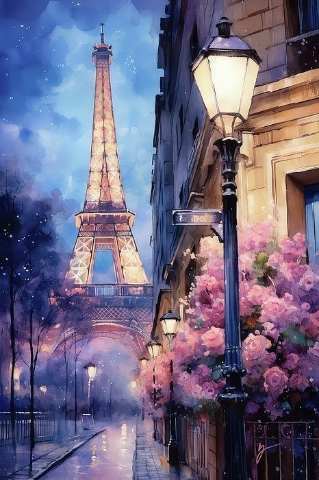 Parisian Painting, Paris Art Painting, French Classes, Torre Eiffel Paris, Eiffel Tower Painting, Painting Paris, Paris Artwork, From Paris With Love, Parisian Art