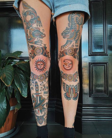 Trad Thigh Tattoo, Abstract Tattoo Ideas, Cowgirl Tattoos, Traditional Tattoo Inspiration, American Traditional Tattoo Ideas, Traditional Tattoo Ideas, Traditional Tattoo Designs, Armband Tattoos, Traditional Sleeve