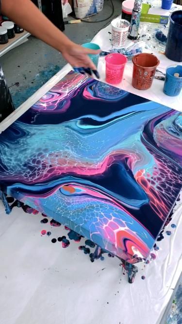 Abstract Painting Acrylic Modern, Acrylic Art Projects, Acrylic Painting Diy, Acrylic Pouring Techniques, Flow Painting, Diy Abstract Canvas Art, Diy Canvas Wall Art, Ideas For Easter Decorations, Acrylic Pouring Art