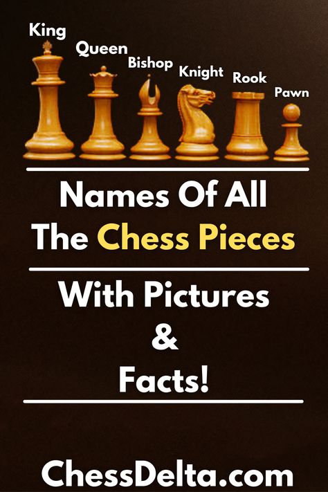 chess-pieces-names Chess Pieces Names, Chess Beginners, Chess For Dummies, Chess Basics, Chess Tricks, Chess Rules, Lawyer Quotes, Chess Tactics, Learn Chess