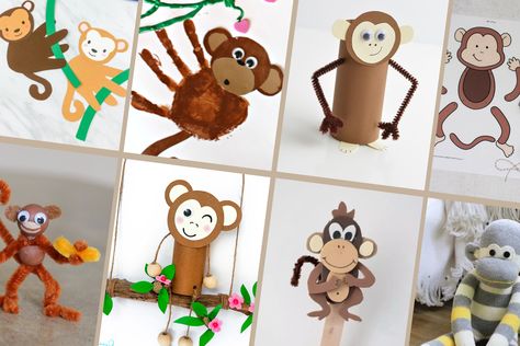 30+ Monkey Crafts and Activities for Preschoolers Monkey Preschool Activities, Monkey Activities For Preschool, Monkey Craft Preschool, Paper Plate Monkey, Sock Monkeys Tutorial, Monkey Craft, Sock Monkey Pattern, November Art, Monkey Puppet