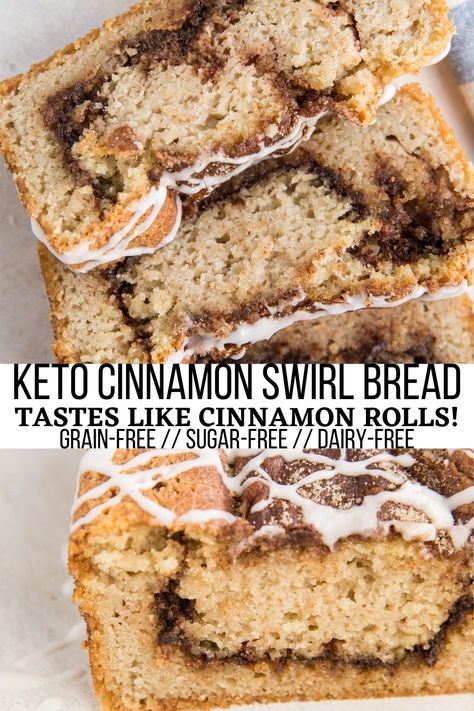 Best Meal Replacement, Best Meal Replacement Shakes, Bread For Breakfast, Cinnamon Bread Recipe, Cinnamon Roll Bread, Bread Keto, Keto Cinnamon, Cinnamon Breakfast, Swirl Bread