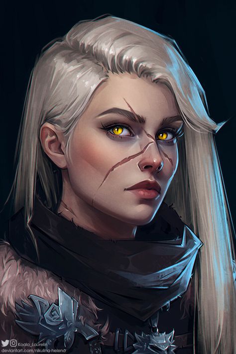 Heroic Fantasy, New Fantasy, Dungeons And Dragons Characters, Dnd Art, Yellow Eyes, Arte Fantasy, Fantasy Rpg, Female Character Design, Medieval Fantasy