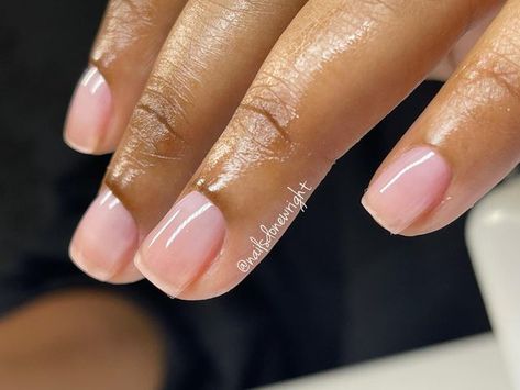 Natural Look Nails Gel, Natural Uv Gel Nails, Short Natural Nails No Acrylic, Clear Natural Nails Short, Clear Gel Manicure Natural, Clear Gel Overlay On Natural Nails, Overlay On Real Nails, Clear Natural Acrylic Nails Short, Clear Acrylic Overlay Nails