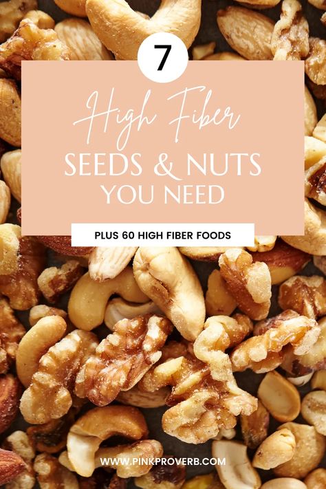 High-fiber seeds and nuts that will help you on your health journey! High Fiber Nuts And Seeds, Inflammation Smoothie, Tea For Inflammation, Inflammation Diet Recipes, Inflammation Foods, Wellness Board, Anti Inflammation Recipes, Inflammatory Recipes, Inflammation Diet