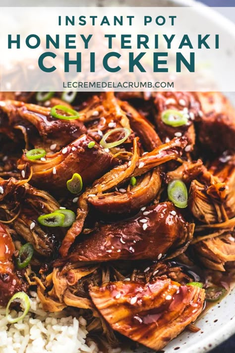 Delicious Instant Pot Recipes, Teriyaki Chicken Breast, Honey Teriyaki Chicken, Teriyaki Chicken Recipe, Teriyaki Recipe, Chicken Teriyaki Recipe, Chicken Thigh Recipes Oven, Pressure Cooker Chicken, Chicken Thigh Recipes Crockpot