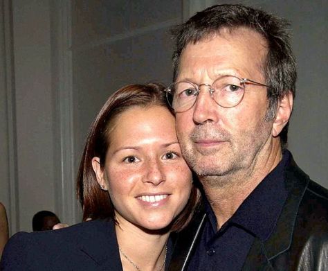 Eric and Melia (2003), Melia McEnery, Eric Clapton's Wife Bio, Age, Parents. Eric Clapton Wife, Tears In Heaven, The Yardbirds, Celebrity Stars, Music Magazines, Rock Legends, Eric Clapton, Rolling Stones, Net Worth