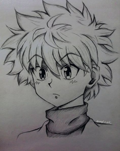 Killua Zoldyck Drawing Sketch, Anime Sketch Killua, Hunter X Hunter Killua Drawing, Killua Zoldyck Drawing, Hunter X Hunter Sketch, Killua Sketch, Drawing Kdrama, Hunter X Hunter Drawing, Killua Drawing