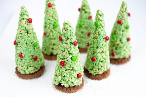 Get the kids involved to make and decorate these festive rice bubble trees this Christmas. Mariah Carey Christmas Album, Rice Krispies Cereal, Christmas Rice, Mariah Carey Christmas, Bubble Tree, Bubble Christmas, Rice Bubbles, Reese's Peanut Butter Cups, Green Food