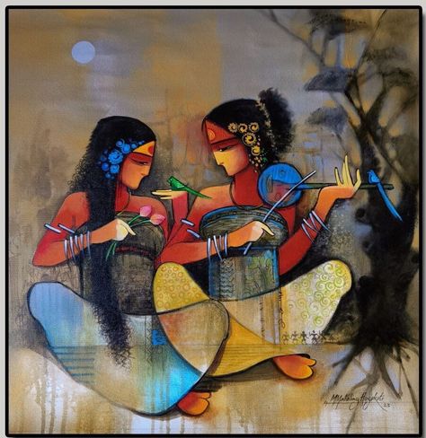 Indian Contemporary Art, Composition Painting, Galleria D'arte, Action Painting, Indian Folk Art, Indian Artist, Hur Man Målar, Modern Art Paintings, Indian Paintings