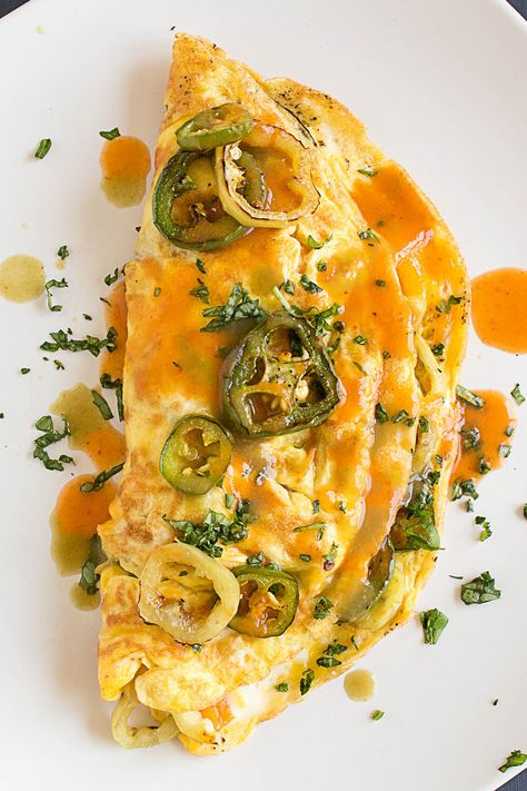 Spicy Pepper Lovers Omelet Serrano Pepper Recipes, Omlet Recipes, Chili Pepper Recipes, Cheese Omelette, Pepper Recipes, Omelets Recipe, Omelette Recipe, Serrano Pepper, Habanero Peppers