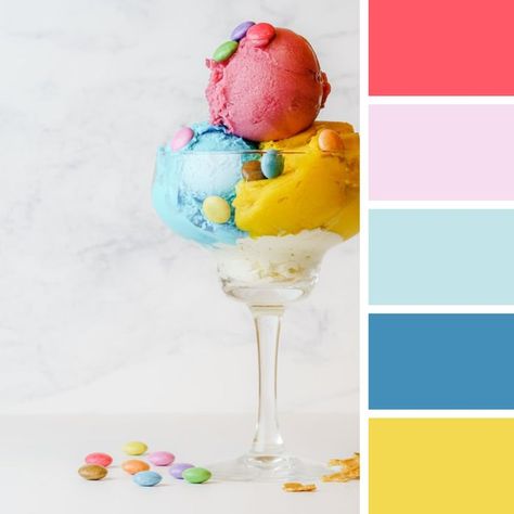 Ice Cream Shop Color Palette, Ice Cream Color Palette, Ice Cream Palette, Cream Color Palette, Organic Ice Cream, Ice Cream Companies, Palette Challenge, Paint Your House, Color Palette Challenge