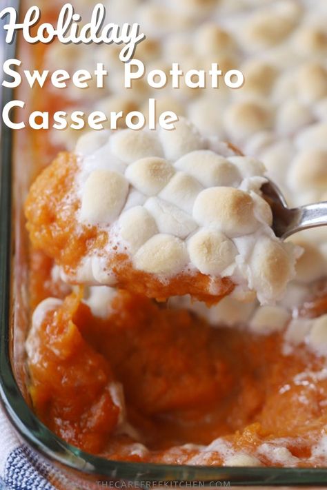 Sweet Potato Marshmallow Recipes, Marshmallow Casserole, Sweet Potato Marshmallow, Sweet Potato Marshmallow Casserole, Thanksgiving Sweet Potato Recipes, Thanksgiving Sweet Potato Casserole, Baked Sweet Potato Casserole, Sweet Potato Casserole With Marshmallows, Sweet Potato Recipes Mashed