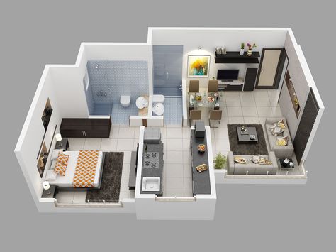 1BHK floor plan of ‪#‎MarinaEnclave‬ in ‪#‎Malad‬ - a luxurious township in the most prominent suburbs of Mumbai. ‪#‎luxuryhomes‬ ‪#‎1BHK‬ ‪#‎dreamhome‬ ‪#‎affordableapartments‬ For details visit: http://gurukrupagroup.com/marina.html 1 Bhk Flat Plan, 1bhk Floor Plan, 1bhk Apartment, Flat Floor Plan, Kitchen Flat, Budget House Plans, 3d Structure, Home Gym Design Garage, 3d House Plans