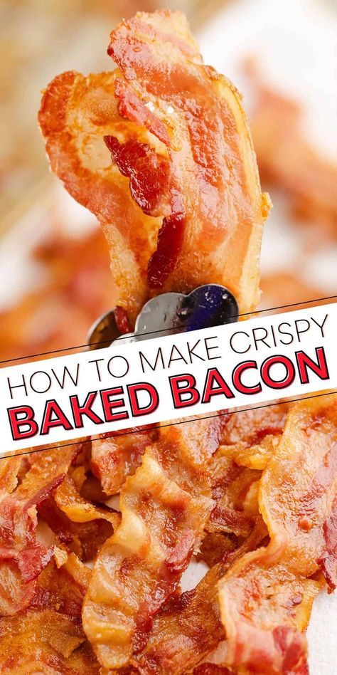 Bake Bacon In Oven, How To Bake Bacon, Bacon In Oven, Bake Bacon, Oven Cooked Bacon, Candied Bacon Recipe, French Toast Waffles, Healthy Low Calorie Meals, Bacon In The Oven